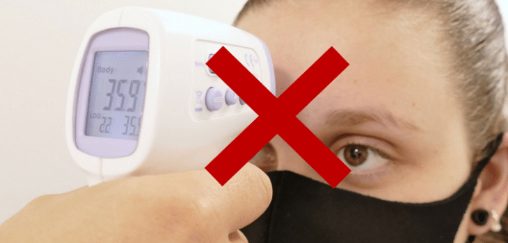 detección de fiebre, La medición facial con termómetros infrarrojos NO es una solución fiable para la detección de fiebre