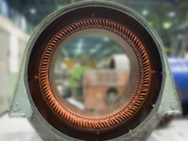 Sensor Capacitivo instalado en bobina de cobre