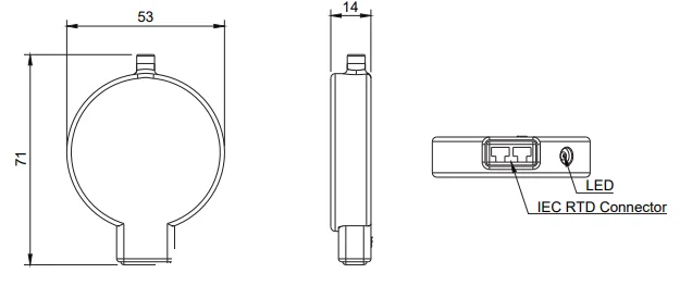 Dimensiones Sensor Neuron pt100 de alta temperatura