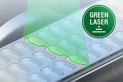 Innovative Green Laser technology from Micro-Epsilon - reliable signal, low noise, maximum precision