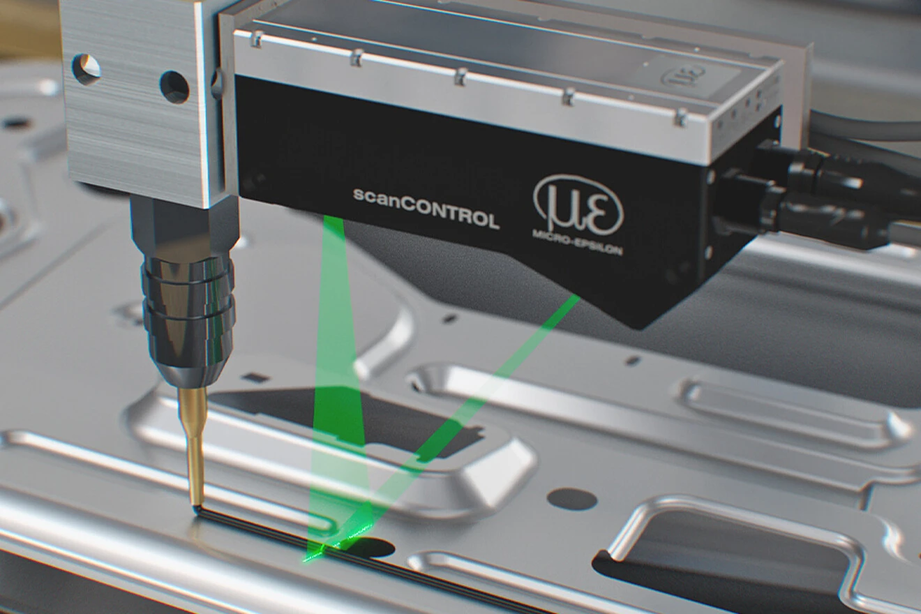 Assembly monitoring: laser scanners inspect the adhesive bead application